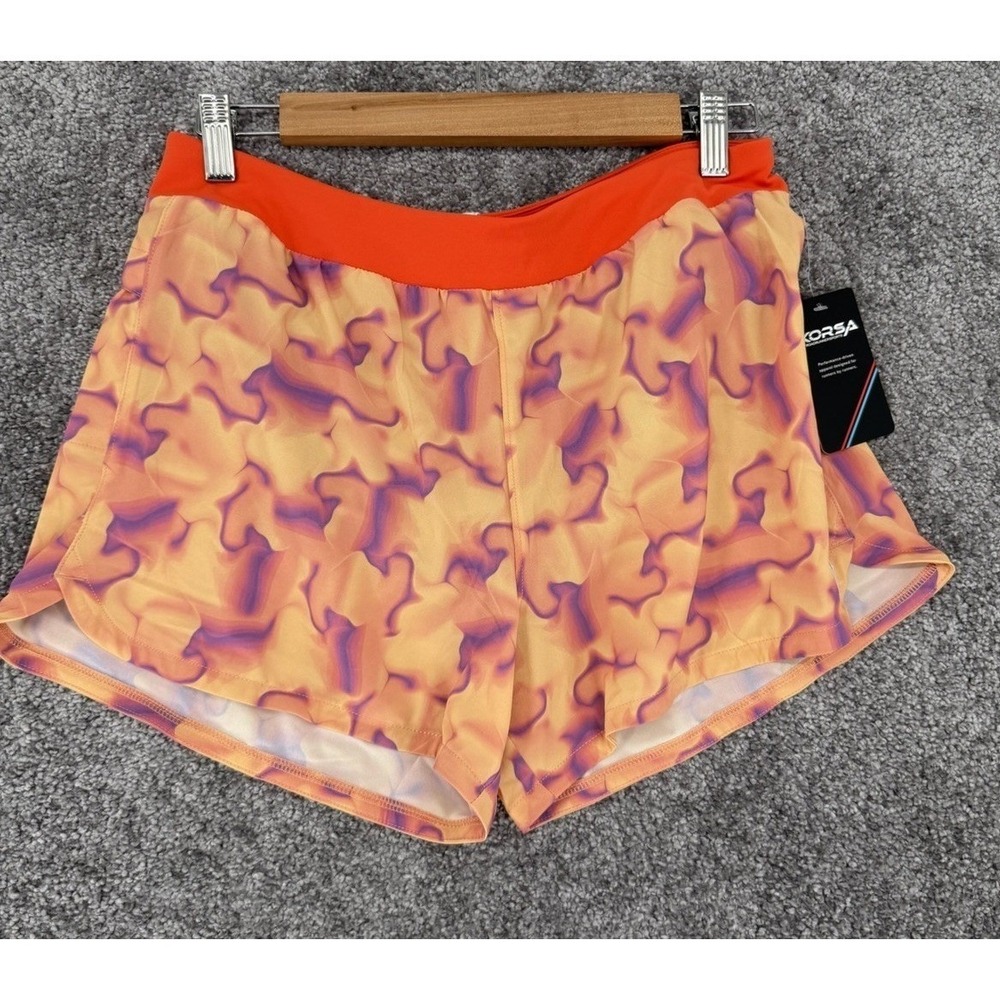 KORSA Embrace 3" Short 2.0 Women Medium Evolve Print Running Athletic Shots NWT